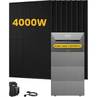 Anker SOLIX Solarbank 3 E2700 Pro, mit 8 x 500 Bifaziale Solarmodule, by Powerness - 10.8kWh / 1 x Smart Meter / Selbstabholung