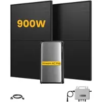 EcoFlow STREAM AC Pro - AC Pro + Mikro-Wechselrichter + 2x455 Full Black Solarmodule / Standardversand