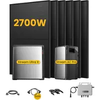 EcoFlow Stream Ultra X, Solaranlage mit Speicher, mit 6 x 455W Bifazialen Solarmodulen, by Powerness - Stream Ultra X + Stream AC Pro | 5760Wh / ohne Zubehör / Selbstabholung