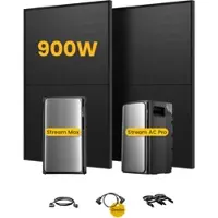 EcoFlow STREAM AC Pro - AC Pro + Mikro-Wechselrichter + 2x500 Solarmodule / Selbstabholung
