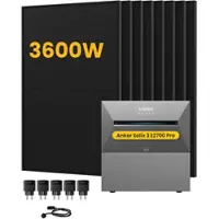 Anker SOLIX Solarbank 3 E2700 Pro Solaranlage, mit 8 x 455W Bifazialen Solarmodulen, by Powerness - 5.4kWh / 5 x Smart Plug / Standardversand