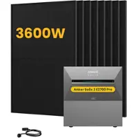 Anker SOLIX Solarbank 3 E2700 Pro Solaranlage, mit 8 x 455W Bifazialen Solarmodulen, by Powerness - 5.4kWh / ohne Zubehör / Selbstabholung