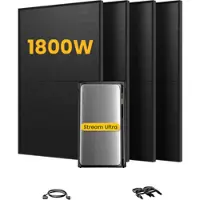 EcoFlow Stream Ultra, All-in-One Speicher für Balkonkraftwerke, mit 4 x 455 Bifaziale Solarmodule, by Powerness - Stream Ultra | 1920Wh / ohne Zubehör / Selbstabholung