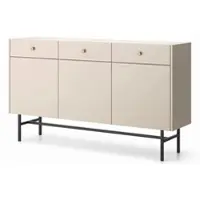 Beautysofa | Kommode DALIA mit 3 Schubladen und 3 Türen, Stilvoller Stauraum für Wohnzimmer, Schlafzimmer & Büro, Kaschmir