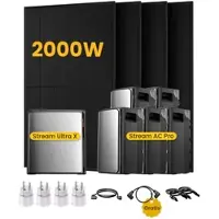 EcoFlow Stream Ultra X, All-in-One Speicher für Balkonkraftwerke, mit 4 x 500 Bifaziale Solarmodule, by Powerness - Stream Ultra X + 5 x Stream AC Pro | 13440Wh / 4 x Smart Plug / Standardversand