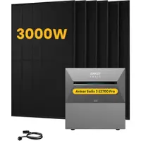 Anker SOLIX Solarbank 3 E2700 Pro, mit 6 x 500 Bifaziale Solarmodule, by Powerness - 5.4kWh / ohne Zubehör / Selbstabholung