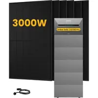 Anker SOLIX Solarbank 3 E2700 Pro, mit 6 x 500 Bifaziale Solarmodule, by Powerness - 16kWh / ohne Zubehör / Standardversand