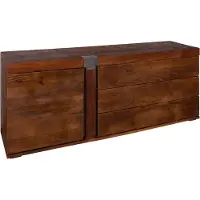 MASSIVMOEBEL24.DE MASSIVMOEBEL24 Sideboard Mango 180x45x75 braun lackiert Amsterdam #11