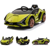 Es-toys Kinder Elektroauto Lamborghini Sian EVA-Reifen Flügeltüren Scheinwerfer
