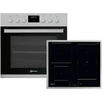 Bauknecht HEKO F300 (HIS3 EI8V2 IN + BU 1760C FT), Zonen-Induktionskochfeld, 4 Zone(n), Keramik, Schwarz, Touchsteuerung, 57,7 cm