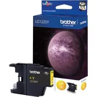 Brother Original LC-1220 Y Tintenpatrone gelb, 300 Seiten, 3,9 Cent pro Seite - ersetzt LC1220Y Druckerpatrone