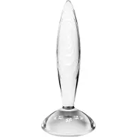 Satisfyer Sparkling Crystal - gerippter Glasdildo (transparent)