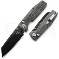 Bestech Slasher - Blackwash - Micarta Taschenmesser, grün