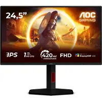 AOC G4 25G4KUR, 62,2 cm (24.5"), 1920 x 1080 Pixel, Full HD, LED, 1 ms, Schwarz, Rot