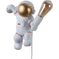 Alpinaluz Astronauten-Wandleuchte „Neil“ mit kreativem Mond-Nachtlicht für Kinder und Wohnzimmer