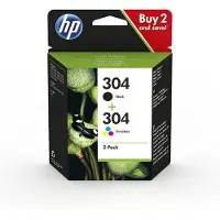 HP Tinten Kombipack 3JB05AE schwarz/color NR.304/N9K06AE, NR.304/N9K05AE