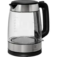 Electrolux E4GK1-4GB, 1,7 l, 2200 W, Schwarz, Edelstahl, Transparent, Glas, Edelstahl