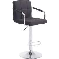 CLP Barhocker Lucy V2 Stoff höhenverstellbar und drehbar schwarz Gestell Farbe chrom