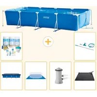 Intex Rechteckiger Frame Pool - 450x220x84 cm - 7-teilig SCB97