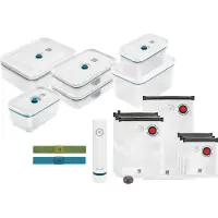 Zwilling 36815-015-0, Blau, Weiß, Vakuum-Dichtung, Tasten, 2300 ml, Kunststoff, 2 Stück(e)
