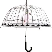 Esschert Design Regenschirm Birdcage 81 cm Transparent/Schwarz