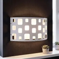 Licht-Erlebnisse Wandlampe Modern "Mallow" Weiß lackierter Stahl Wandleuchte Wohnzimmer Schlafzimmer Flur