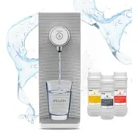 4Swiss WFF021 Wasserfiltersystem Weiß Trinkwasserfilter - Wasseraufbereitung ohne Wasserverlust Bakterien Mikroplastik Filter Wasserspender Küche