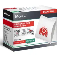 McFilter I 16 Staubsaugerbeutel geeignet für Miele Staubsauger FJM, passend für Tango Plus S381, S771, Staubbeutel inkl. 8 Filter mit automatischem Staubverschluss, MAXI BOX