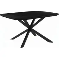 SIT Möbel Esstisch 220 x 100 x 77 cm | Tischplatte Mango 30 mm schwarz | Stern-Gestell Stahl antikschwarz | 16176-11 | Serie TABLES & CO