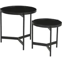 SIT Möbel BLACK SMOOTH Beistelltisch 2er Set