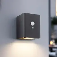 LumenXL Solar-Wandleuchte für außen mit Sensor Anzia