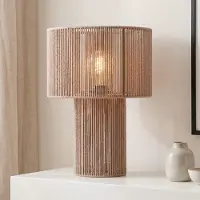 LumenXL Tischlampe Rilva aus natürlichem Baumwollseil