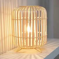 LumenXL Tischlampe aus Holz - Valge