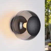 LumenXL Außenwandleuchte Jody mit Glaskugel und integrierter LED