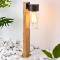 LumenXL Jairo Sockelleuchte in Holzoptik