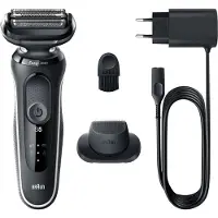 Braun Series 5 51-W1200s, Folienschaber, Schwarz, Weiß, AutoSense, Tasten, LED, Akku