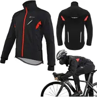 RockBros Sportjacke YPW021, winddicht, Fahrradbekleidung, Größe XL, schwarz