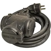 Walther design Werke 3-fach Verteiler Steckdose 10m H07RN-F3G1, 5 39100301100304