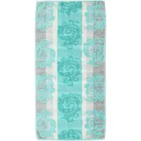 Cawö Badehandtuch Cashmere Jacquard Turquoise