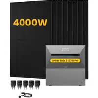 Anker SOLIX Solarbank 3 E2700 Pro, mit 8 x 500 Bifaziale Solarmodule, by Powerness - 5.4kWh / 5 x Smart Plug / Standardversand