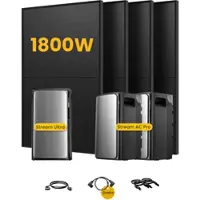 EcoFlow Stream Ultra, All-in-One Speicher für Balkonkraftwerke, mit 4 x 455 Bifaziale Solarmodule, by Powerness - Stream Ultra + 2 x Stream AC Pro | 5760Wh / ohne Zubehör / Selbstabholung