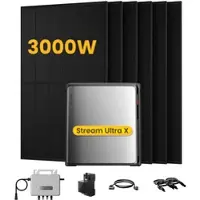 EcoFlow Stream Ultra X, Solaranlage mit Speicher, mit 6 x 500W Bifazialen Solarmodulen, by Powerness - Stream Ultra X | 3840Wh / 1 x Smart Meter / Powerness Express (Lieferzeit: 5-14 Werktage)
