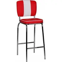 Wohnling Barstuhl American Diner 50er Jahre Retro Rot Weiß