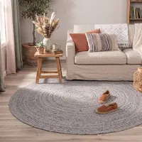 NATURL. Jute Teppich Rund - Fair Grau Ø 100 cm