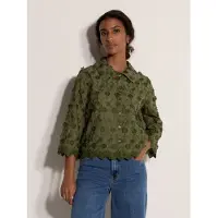 Apricot Spitzenbluse "Gekürztes Shirt mit Blumenapplikation" mit Blumenapplikation
