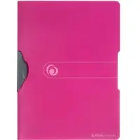 Herlitz Cliphefter Express-Clip PP A4 beere opak to go Packung mit 5 Stück