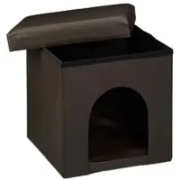 Relaxdays 2-tlg. Hunde Set Braun,Schwarz,Silber