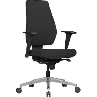 Amstyle Bürostuhl DARIUS mit Stoff-Bezug in Schwarz Design Schreibtisch-Stuhl mit Synchromechanik & Armlehnen Drehstuhl Drehsessel ergonomisch 120 kg