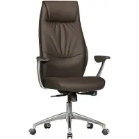 Amstyle Bürostuhl OXFORD 1 Echt-Leder Braun Schreibtischstuhl 120KG Chefsessel mit Synchronmechanik Drehstuhl ; SPM1.146