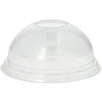 Papstar Starpak 50 Dom-Deckel "Hurricane", PET rund glasklar ohne Lochung Ø 9,5 cm - 4,5 cm ohne Lochung
